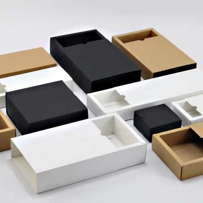 China Recycled Materials New  Custom-made Folding Box Drawer Type Gift Carton Printing Spot Underwear Socks Product Packaging Box for sale