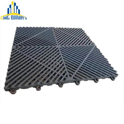 China OEM/Odm Basketball Court Naturaltone 40X40 Anti-Slip Elastic Interlocking Tile 23X11In. Drain covers garage tile floor for garage for sale