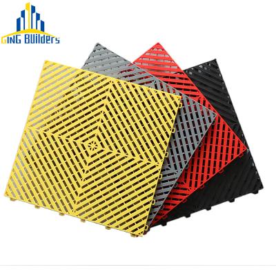 China Africa Bike Nooktorage Color 40X40 Slat Floor Mat Puzzle Interlocking 150 Grid Tiles Anti-Slip Garage For Industrial for sale