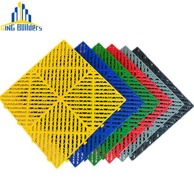 China Workshop White 8Cm Anti-Slip Safe Plastic Tile 2.5 Meterwide Oil Slat Interlocking Heavy Duty Interlocking Coupling For Ports for sale