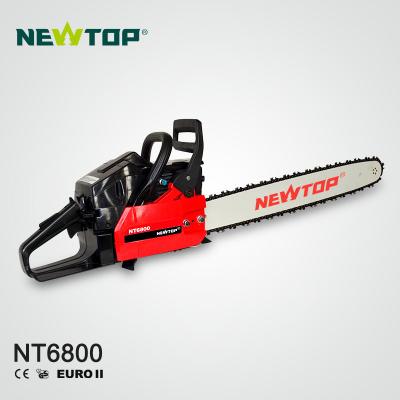 China Professional Heavy Duty 68cc 2-Stroke Newtop 2-Stroke Gasoline Powerful Chainsaw for sale