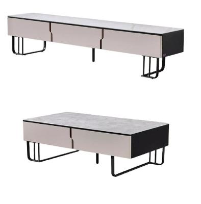 China New Design Latest Design TV Table Tea Cabinet Durable Modern Simple Combination Set for sale