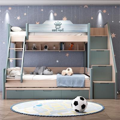 China Modern Nordic Children's Bed and Single Bed Modern Solid Wood Mother and Baby Two-Layer Bottom Combination Bed for sale