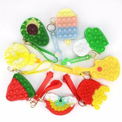 China Fashion factory direct sale children's silicone decompression zipper coin purse fidgety person toys for sale