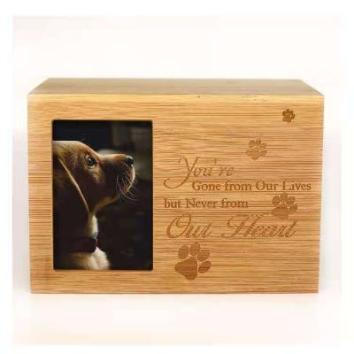 China Custom Wooden Viable For Photo Wholesale Pet Urn, Pet Caskets, Casket For Dog for sale