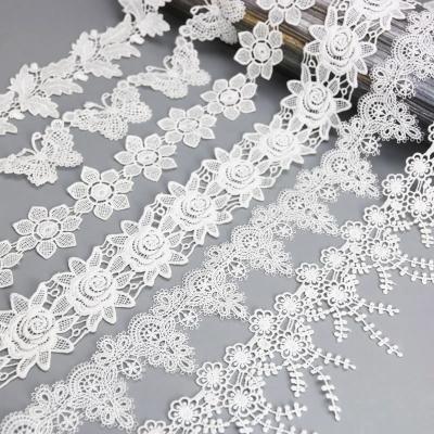 China Other Other Embroidery Garment Apparel DIY Accessories Water Soluble Custom Underwear Wedding Dress Lace Trim for sale