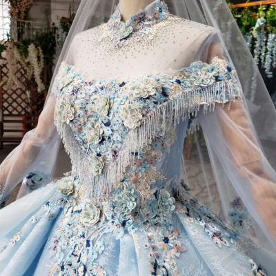 China Workable Workable 3D Flower Beaded Large Lace Applique Patch Wedding Dress Accessories DIY Decorative Sewing Lace Fabric for sale