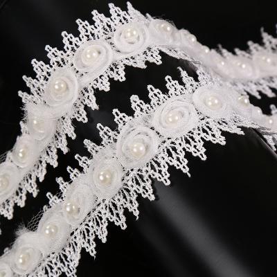 China Other Other Wholesale Water Soluble Bead Embroidery Water Soluble Lace For Bilateral Curtains Home Textiles for sale