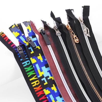 China Wholesale high quality auto lock auto lock clothing accessories colored no. 5 Recycle Clogged Nylon Zipper Zipper for sale