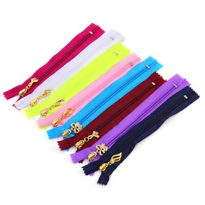 China Single and double #5 end nylon zipper goods bulk quality long chain nylon zipper automatic zipper accessories #5 zipper lock for sale