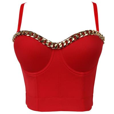 China Custom Sexy Bustier Chain Top Plain Ladies Sexy Crop Tops Fashion Crop Tops Female Camisole Wholesale for sale