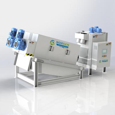 China Plant Sludge Treatment Spiral Type Sludge Dewatering Equipment With Sludge Conveyor for sale