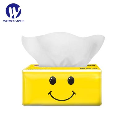 China Wholesale Primary Tissue Square Soft Paper Pulp Box Tissue Wood Facial Tissue for sale