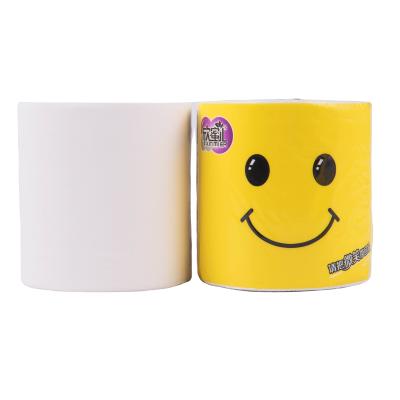 China 3 ply core bathroom tissue/toilet paper/water soluble wholesale layer printed toilet paper roll for sale