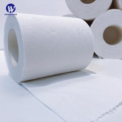 China 100% Virgin Wood Pulp Classic Embossed Toilet Paper Looks Bigger And The Same Soft Tissue Roll High Quality Toilet Paper for sale