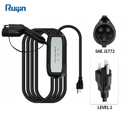 China 3.5KW 16A 7KW 32A 3.5KW 16A 7KW 32A level 2 type 1 adapter SAE smart ev charger station ev car j1772 smart charger RJ-AS-3.5kw/7kw for sale