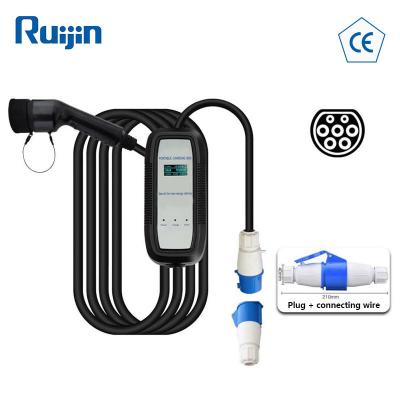 China 32a 7kw type2 ev charger ev chargers electric car fast portable charger for electric vehicles RJ-EU-3.5kw/7kw for sale