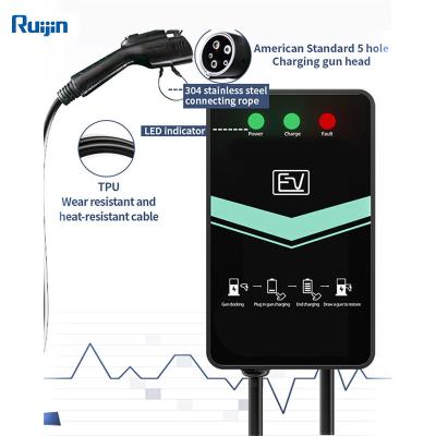 China EV Charger Factory Manufacturer Type 1 - 2 32a 7kw Wallbox RJ Electric Vehicle Charging Station Electric Car Charging Station for sale