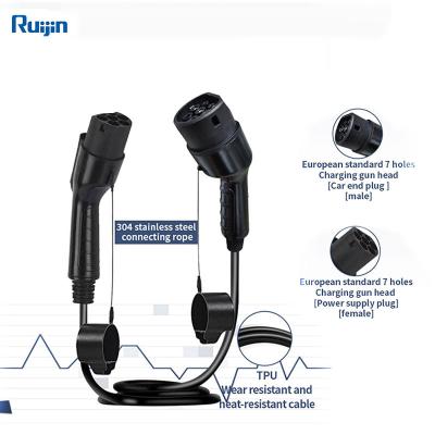 China BESEN 16A 3.5kW Electric Vehicle Charger EV Charging Battery With Type - 2 Outlet Dual End Gun RJ for sale