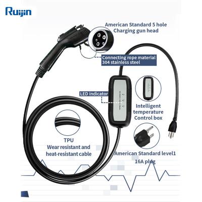 China Home Smart Electric Vehicle Charger 16A / 3.3kw Electric Vehicle Smart Portable Charger RJ-EU-3.3KW for sale