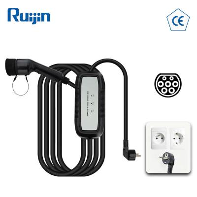 China 16A 3.5KW Type - 2 EV Charger With Indicator Light Car Charger With IP67 RJ-AC-3.5KW for sale