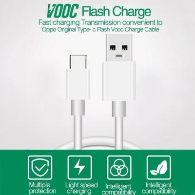 China High Quality Type-C 5A USB C Player MP3/MP4 Flash Charging Cable for oppo R17 logo customized vooc data cable wire for sale