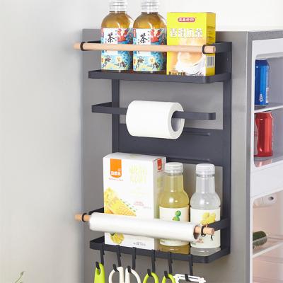 China Viable Hot Sale Fridge Side Storage Rack Metal Drawer Kitchen Organizer for sale