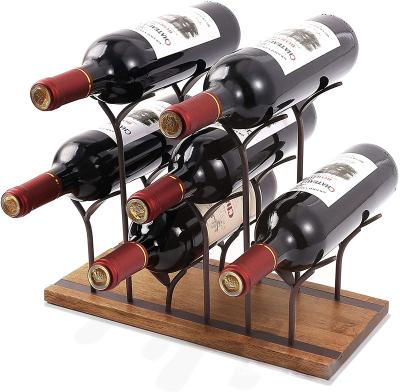 China Viable Hot Sale Wooden Amazon Wine Glass Rack Countertop Wine Rack Wall Mounted Wine Storage Shelf for sale