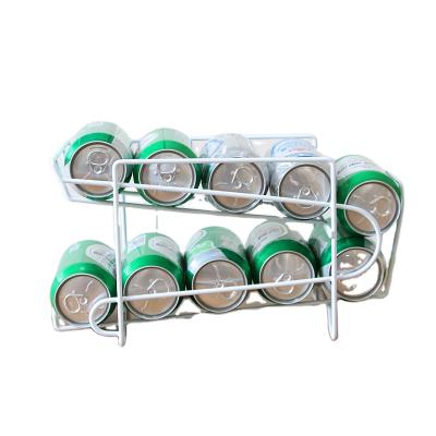 China Sustainable Cans Beer Rack Kitchen Storage Rack Double-Layer Shelving Shelf Rack Desktop Storage for sale