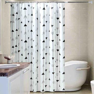 China Sustainable Custom White Empty Shower Curtain Designer Shower Curtain Sets for sale