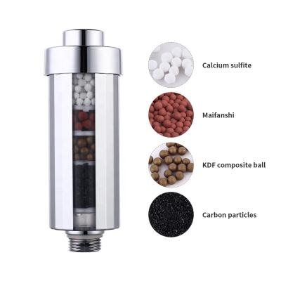 China With Diverter KDF Luxury Activated Carbon Water Filtering Multistage Shower Head Filter For Hotel Home Bathroom for sale