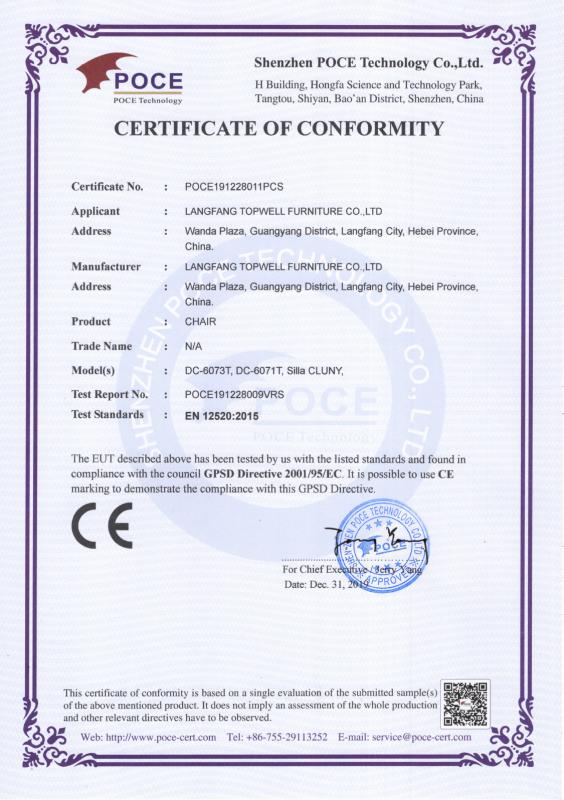 CE - Langfang Topwell Furniture Co., Ltd.