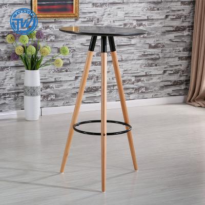 China DT-2101 Topwell Modern Popular Round Metal Club Party Footstool Bar Coffee Table Solid Wood Bar Stools for sale