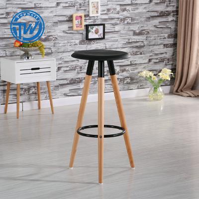 China PC-2101 Topwell Modern Modern Bar Stool Wooden High Chair With Footrest for sale