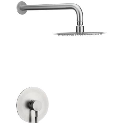 China High Quality Handleless Price One Slide Bar Best Concealed Shower Mixer Faucet For Bathroom Wall Mount Shower Set for sale