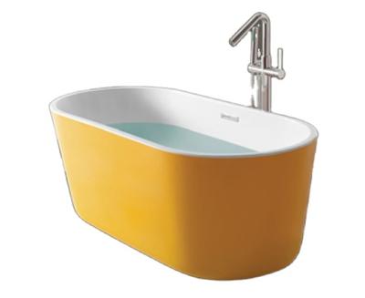 China High Quality Freestanding Single Bathtub Colorful Ellipse Square Bathtub for sale