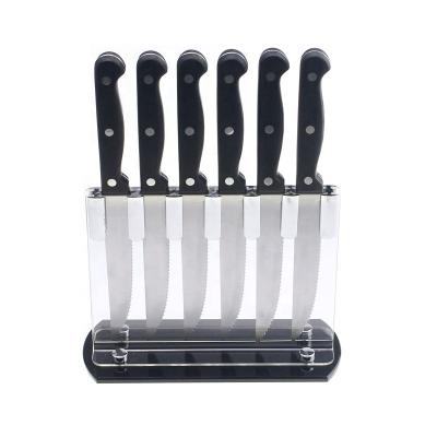 China Sustainable 6pcs PP Handle Stainless Steel Steak Knife Set for sale