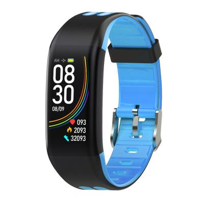 China Wholesale Waterproof Fitness Male Female Black Blue Band Sport Body Temperature Touch Screen MP3 Playback Smart Watch for sale