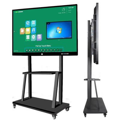 China Hot Sales China QEOYO Education Multimedia 55inch Black Camera Conference Smart Flat Panel Interactive Whiteboard for sale