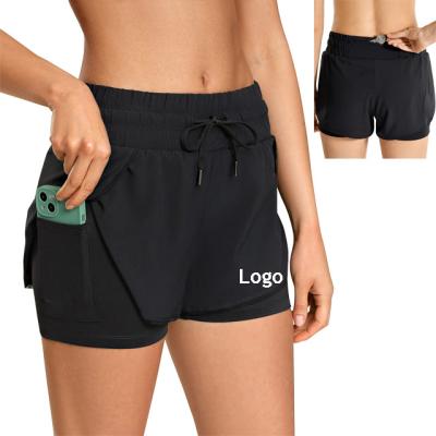 China Anti-UV Hot Sale Summer Workout Gym Shorts Leopard Running Print Casual Adjustable Drawstring Fitness Tennis Shorts Women With Liner for sale