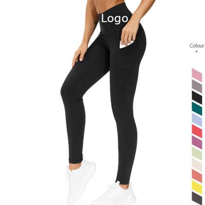 China Breathable wholesale women seamless leggings abut sports crack! crack! High Waist Tummy Control 7/8 Gym Fitness Yoga Pants With Pocket for sale