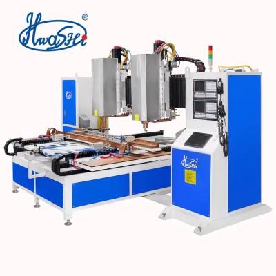 China Zeven 7Axis Cnc Spot Welding Machine Dubbelkoppen Automatische Plaat Metal Voor Squat Rack Te koop