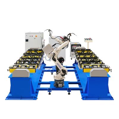 China 1.4m Zesassige robot Mig Lasmachine Industriële Lasrobot Voor Lasbalk Bracket Te koop