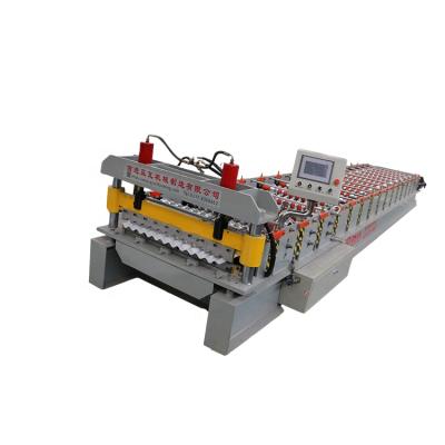 China Building Material Shops Corrugated Iron Sheet Making Machine To Roof Roll Forming Machine for sale