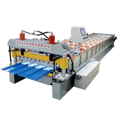 China Building Material Shops Used Rolling Metal Roof Tile Panel Sheet Roll Forming Machine for sale