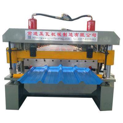 China Building Material Shops Trapezoidal Roofing Sheet Roll Forming Machine Manufacturer for sale