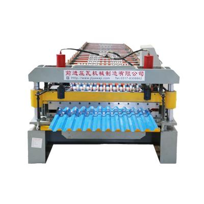 China Building Material Shops Popular Design Metal Roofing Sheet Machine Trapezoidal Sheet Roll Forming Machine for sale