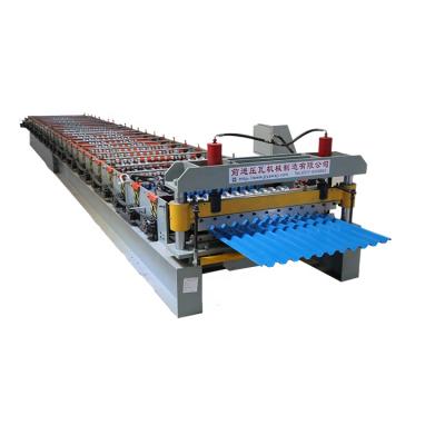 China Building Material Shops Trapezoidal Sheet Machine Metal Roofing Sheet Machine Make Zinc Tiles Roll Forming Machine Prices for sale