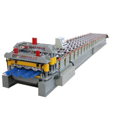 China Building Material Shops Metal Roof Sheets Forming Machine Steel Corrugated Glazed Sheet Roof Roll Forming Machine for sale