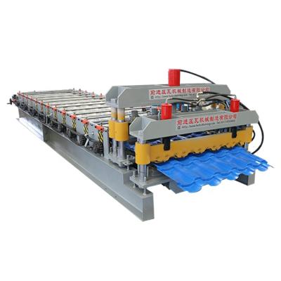 China Building Material Shops Color Glazed Tile Forming Machine Building Material Sheet Glazed Roof Tile Making Machinery for sale